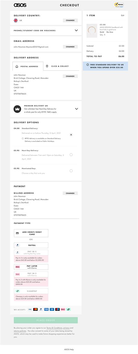 asos delivery options